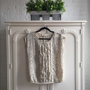 Ann Taylor Loft Polka Dot Blouse